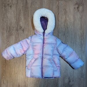 Snozu Kids Puffer Jacket - Pastel Purple and Pink